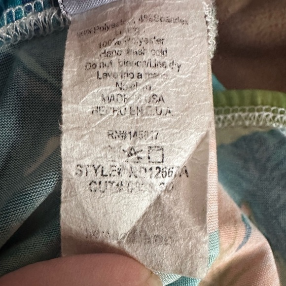 Privy Tropical Floral Print with Tie Front Body Con dress in blues & greens-XS - Picture 13 of 13